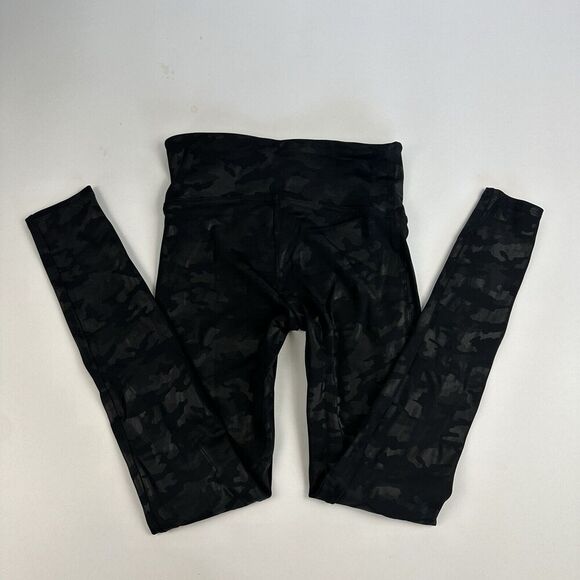 Spanx Faux Leather Leggings Matte Black Camouflage Camo High Waist Pull On Sz M - Picture 8 of 8
